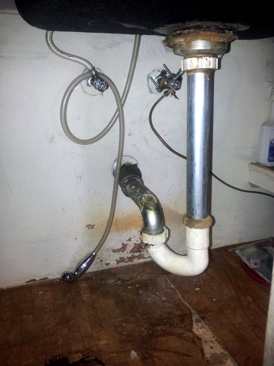 Before: Under-Sink Drain & Supply Repair