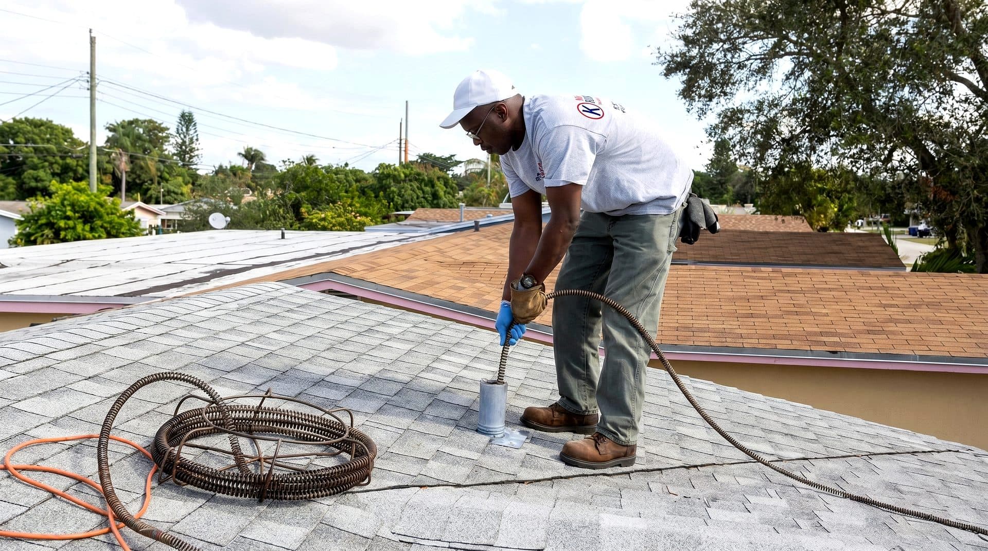 K. Miller Plumbing master plumber on a residential job site in Miami Gardens